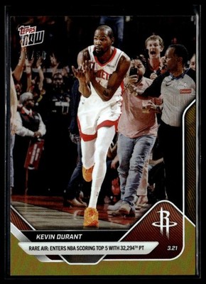 2025-26 Topps Now NBA 220 Kevin Durant Houston Rockets Top 5 Points Gold 26/50