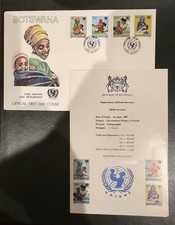 Botswana First Day Cover and Bulletin 1987 UNICEF “Child Survival & Development”