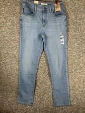 Levi's Jeans 724 High Rise Slim Straight Jeans Womens Size 31x32 Light Wash