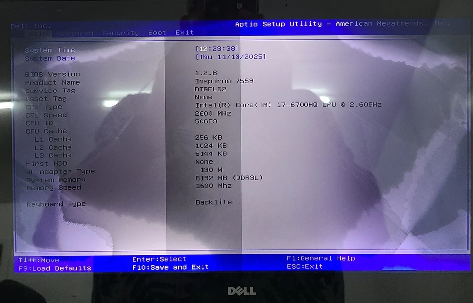 Dell Inspiron 15 7559 Laptop Intel i7-6700HQ 8GB Ram NO HD/OS/BATT (FL) - Image 2 of 4