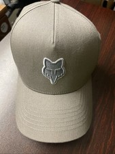 Fox Racing Men's Fox Head Flexfit Hat cap Size L/XL Steel Grey, Fox Emblem 35