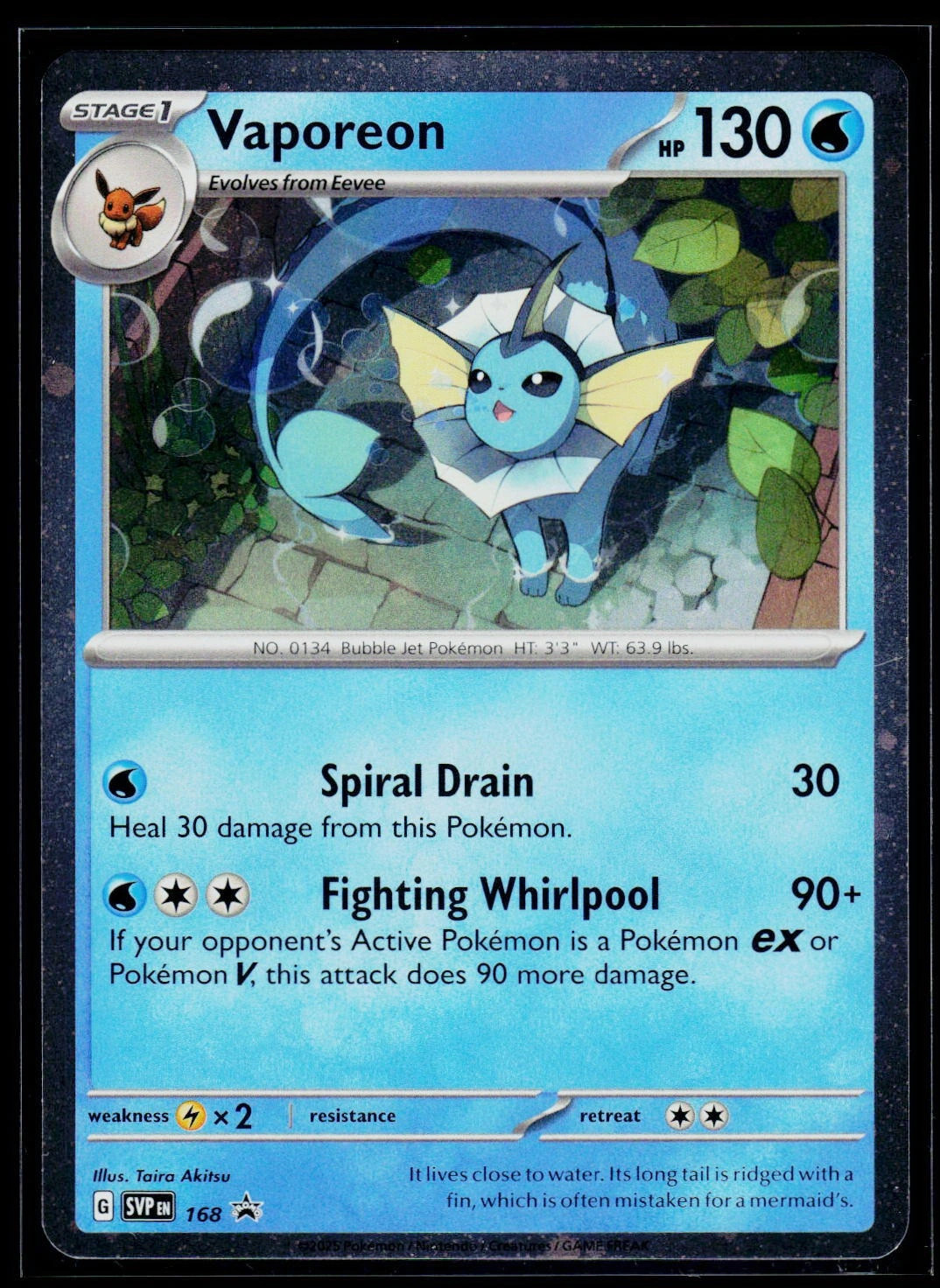 Vaporeon 168 Scarlet & Violet Promos NM Pokemon TCG