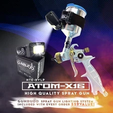 Pro ATOM Mini-X16 HVLP Touch-Up Gun for Cars + Free GunBudd Ultra Light!