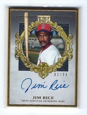2022 Topps Gilded Collection Jim Rice HOF Red Sox ON CARD Auto 82/99 NM-MT