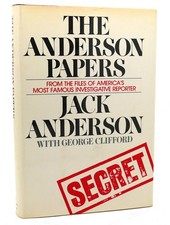 Jack Anderson THE ANDERSON PAPERS  1st Edition 1st Printing