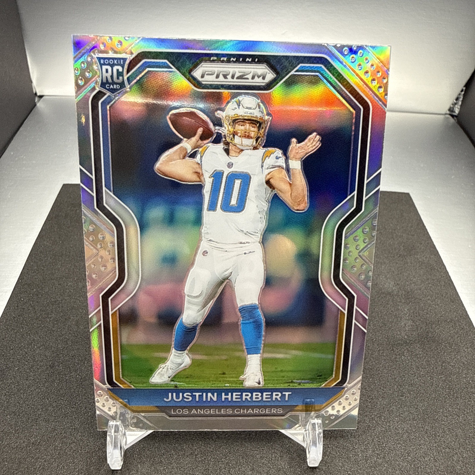 Justin Herbert RC 2020 Panini Prizm Silver Los Angeles Chargers #325