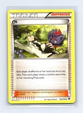 N (Supporter) 105/124 Uncommon Fates Collide Pokemon Card Moderately Played