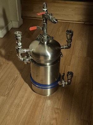 Stainless Steel Pressure Vessel / Process Tank W/ Tri Clamp And Valves