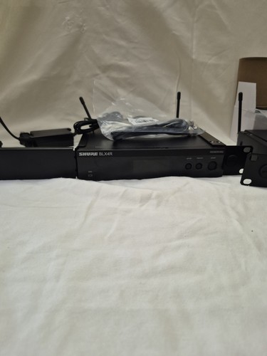 2x Shure BLX4R H10 Wireless Rack Receivers w/ Rack Kits PSU Antennas No Mics