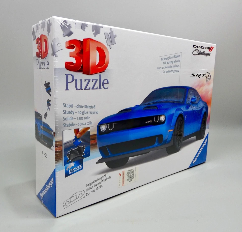 Ravensburger Dodge Challenger SRT Hellcat 3D Puzzle 163 Pcs (10+) - New & Sealed - Image 4 of 4