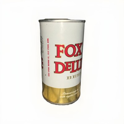 Vintage Fox Deluxe Empty Pull Top Beer Can Bottom Opened Beautiful Can