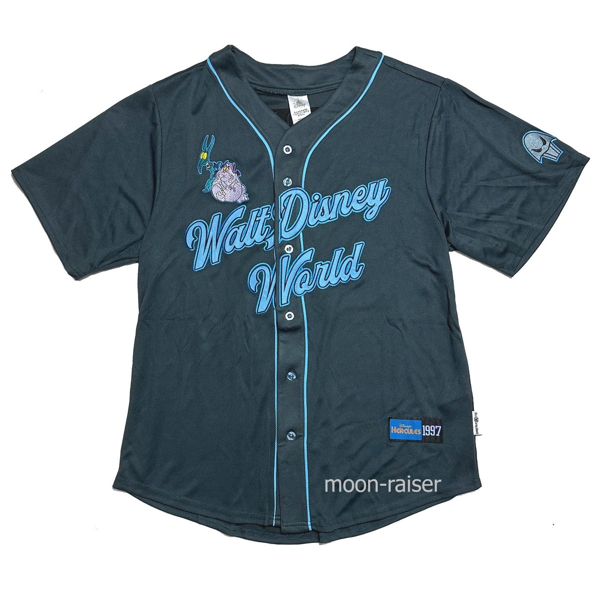 Disney Parks Hades Pain & Panic Baseball Jersey LARGE Walt Disney