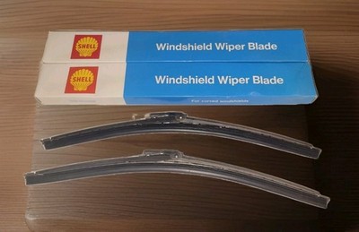 NOS SHELL RP-13-2 Curve Wiper Blades 13  Wiper Blades Set Stainles Made in USA
