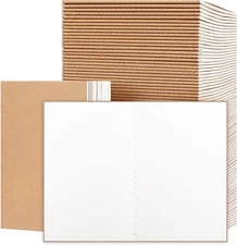 100pcs A5 Blank Kraft Notebooks, Journals in Bulk, Sketchbooks Bulk for Kids, 60