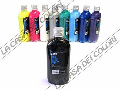 GROG - FULL METAL PAINT 200 - 200 ml - COLORI A SCELTA - REFILL PER MARKER GROG