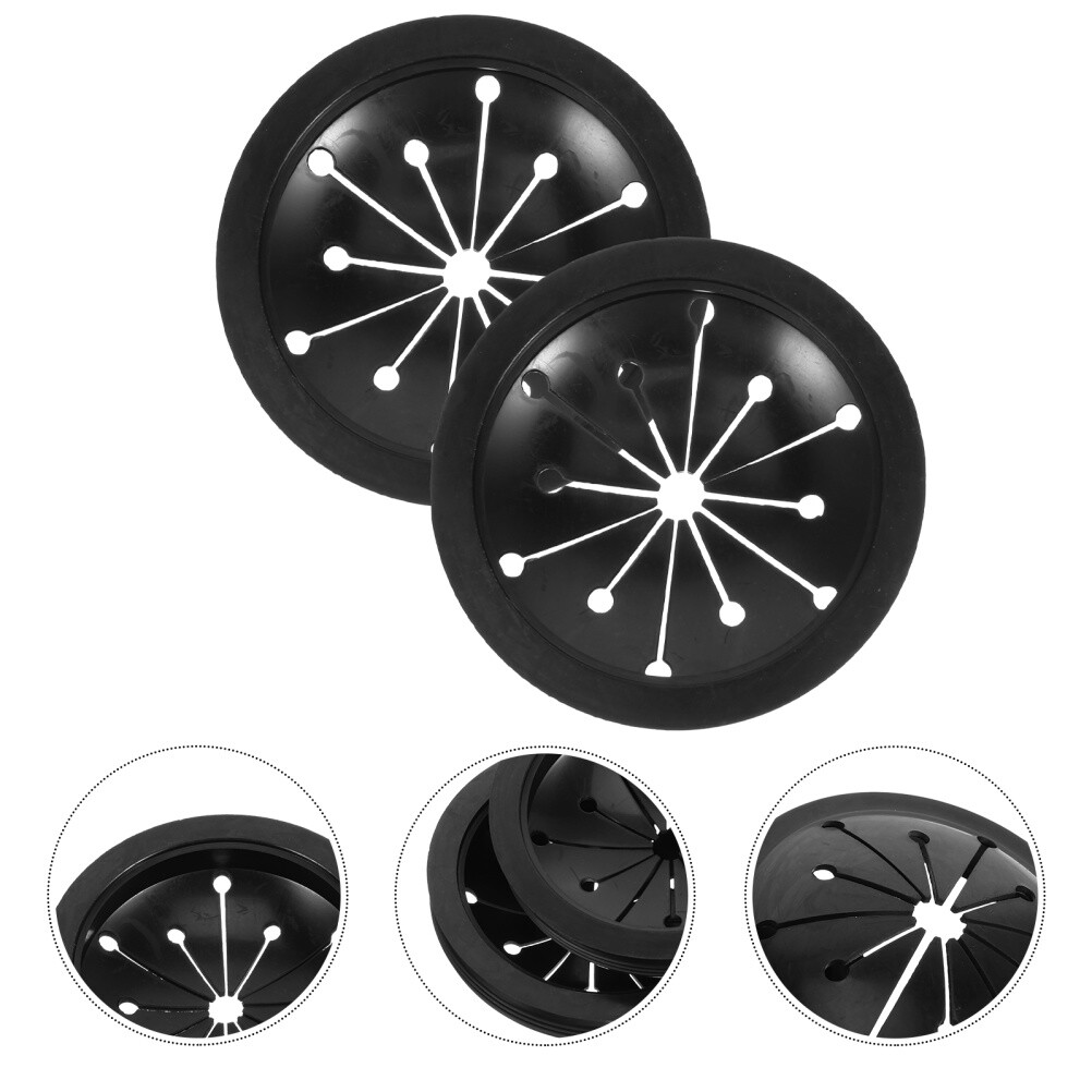 Garbage Disposal Sink Baffle Collar – 2-Pack Black Splash Guard For Kitchen Waste Grinder