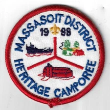 1988 Heritage Camporee Massasoit District RED Border [Q-1412]