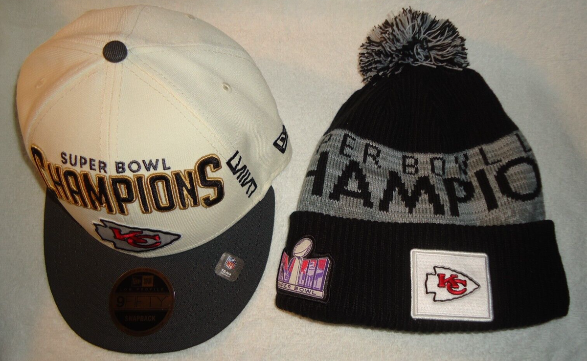 KANSAS CITY CHIEFS SUPER BOWL LVIII CHAMPIONS NEW ERA CAP/KNIT HAT 