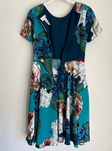 Abito floreale Anthropologie Corey Lynn Calter blu taglia 2 - Foto 3 di 8