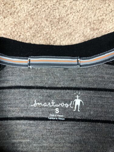 Smartwool Black & Gray Striped Base Layer Merino Wool Long Sleeve - Imagen 5 de 8