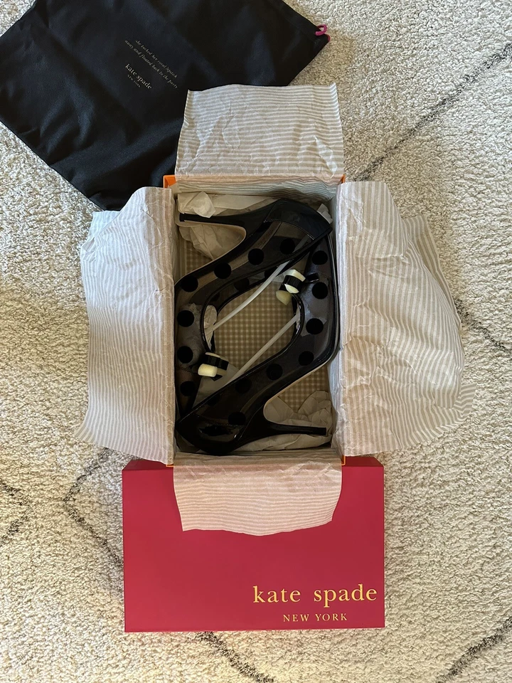 Auténticos tacones Kate Spade NY Lasalle de malla a lunares talla 10 para mujer’s Foto 3 de 4