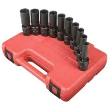 Sunex Tool  3660 10 Piece 3/8" Drive Deep Swivel Socket Set 10-19Mm
