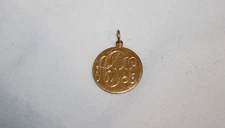 Vintage ELCO 12K GF Yellow Gold Filled Round Pendant
