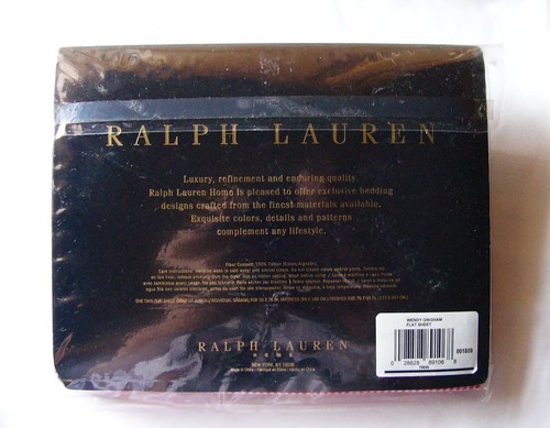 NEW RALph LAUren HOme WENDY RED GINGHAM SMALL CHECK TWIN FLAT COTTON SHEET - Picture 2 of 2