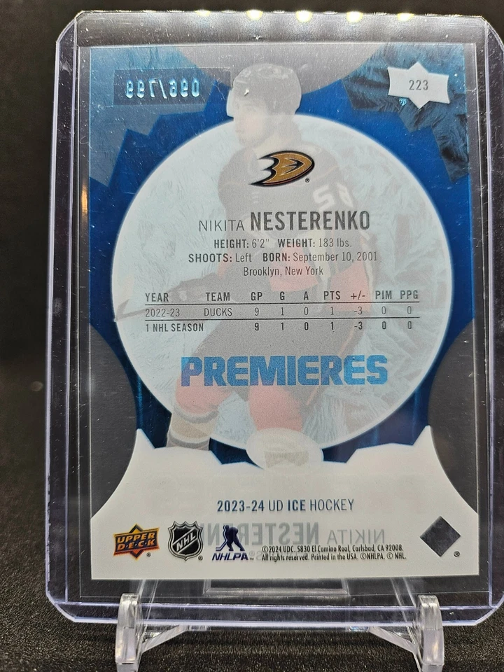 Nikita Nesterenko 2023-24 Upper Deck Ice Rookie Premieres /799 #223 - Image 2 of 2
