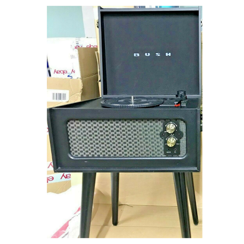 Bush Wooden Leg Stand Vinyl Turntable Record Player Retro Built in Dual