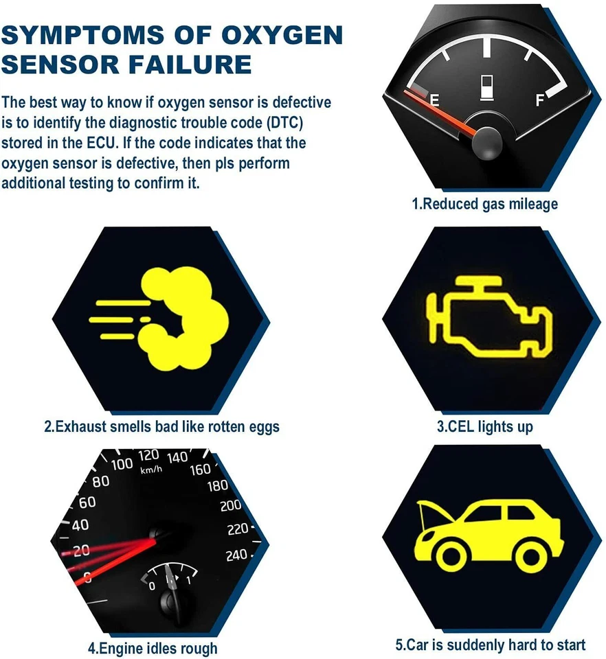 Juego de 4 sensores de oxígeno O2 aguas abajo/aguas arriba para Ford Taurus 2000-2007 3,0 L 11171843 Foto 3 de 4