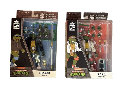 Figuras TMNT Rafael y Leonardo Street Style Loyal Subjects BST AXN - Imagen 2 de 12