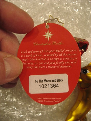 Christopher Radko (Love You) To the Moon and Back Glass Christmas Ornament -Baby - Picture 6 of 7