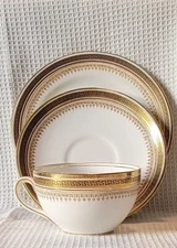 Redfern & Drakeford Trio, Gold Gilded Greek Key, c. 1892-1909, #3307, Impressed