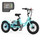 MOONCOOL 16IN 3.0 Fat Tire Tricycle Electric Trike 250W Electric Tricycle Youth
