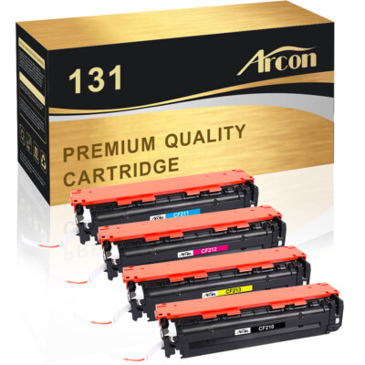 High-Yield Toner Cartridge Kit For HP LaserJet Pro 200 Color Printers - CF210A/131A Compatible
