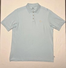 Tommy Bahama Shirt Mens Large Light Blue Supima Polo Beach Golf Relaxed Marlin