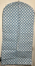 New Hanging zip garment bag Storage Organizer travel 46"X24" Turquoise printed