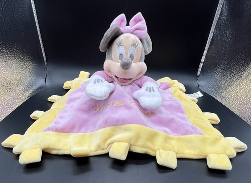 Coperta di sicurezza Minnie Mouse Lovey Disney Parks rosa giallo etichette - Foto 2 di 9