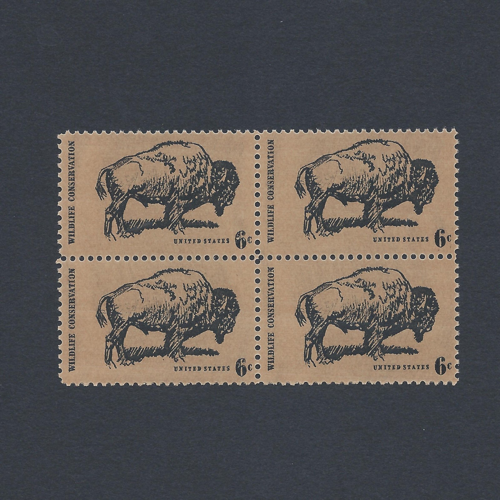 Wildlife Conservation: The Buffalo - Vintage Mint Set of 4 Stamps 54 Years Old!