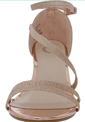 Journee Collection Bella Ankle Strap High Heels Rose Gold Size NEW in  Box