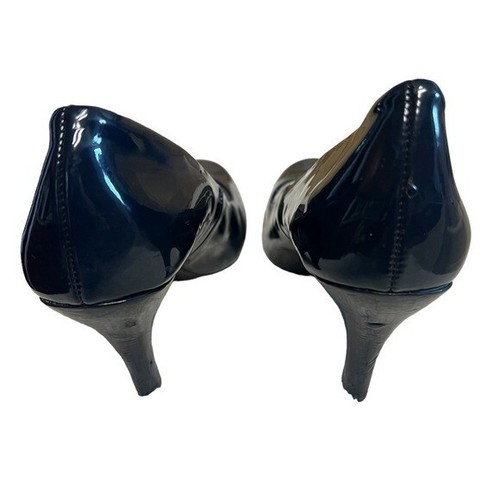 Mooties Tootsies Navy Patten Leather Heels Size 6 - Picture 2 of 7