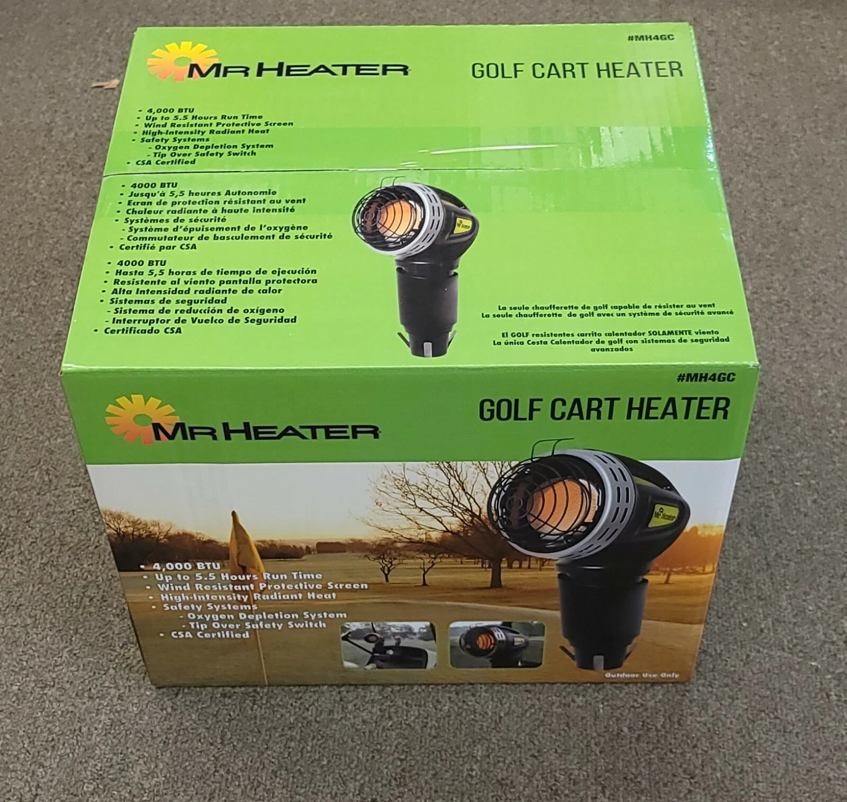 Mr. Heater MH4GC 4000 BTU Radiant Propane Golf Cart Cup Holder Heater -  F242010 705353187100 | eBay