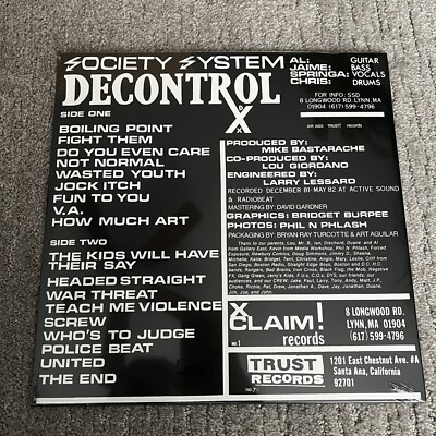 SS Decontrol The Kids Will Have Their Say LP Limited Edition Red