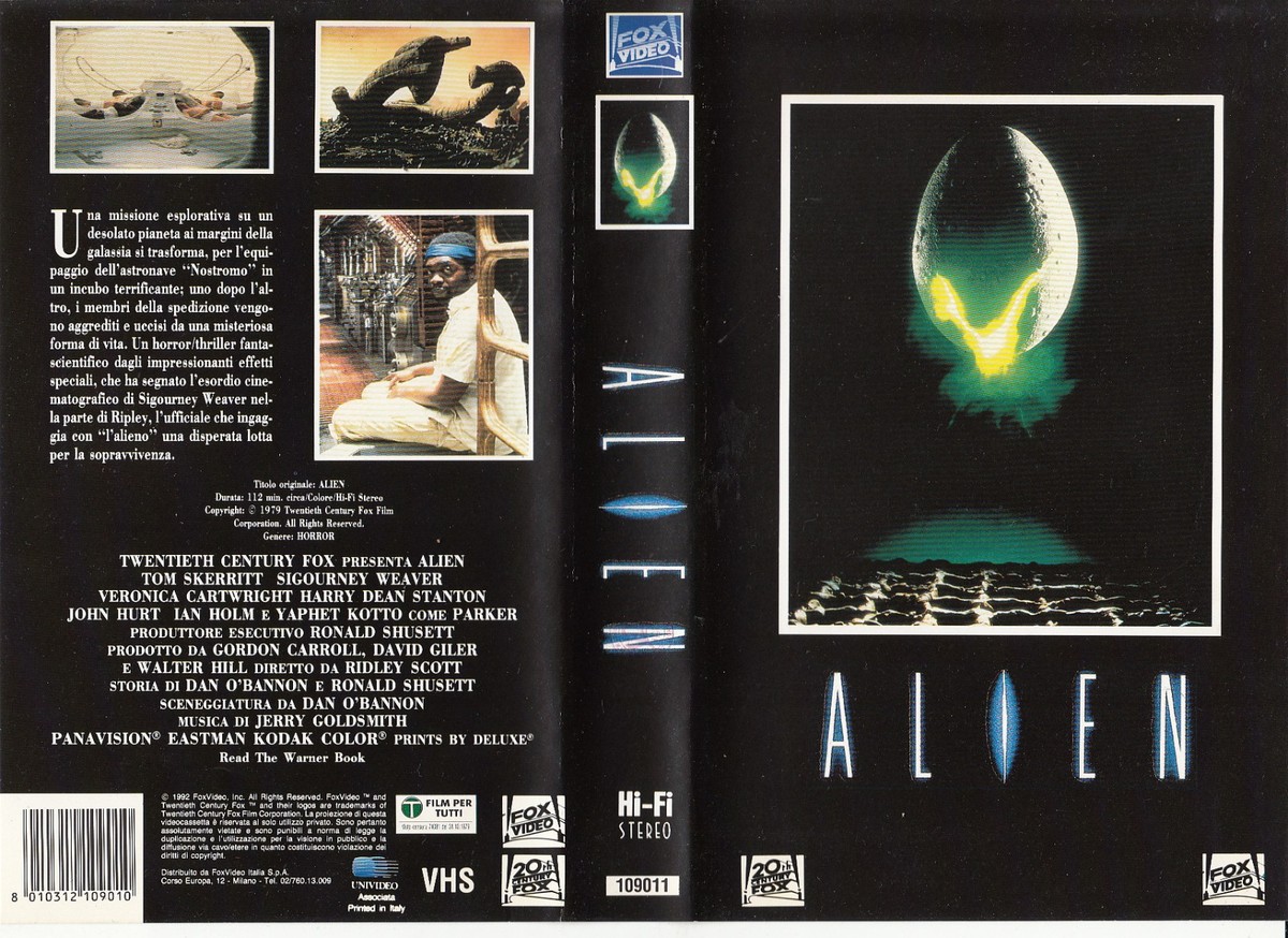 当時物 特大 エイリアン VHS プロモ ディスプレイ 非売品　Alien VHS】ALIEN エイリアン 海外 映画 英語 輸入 ビデオテープ