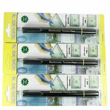 3 Pack Counterfeit Money Detector Pen Banknote Tester Currency Cash 2in1