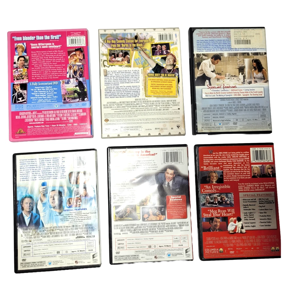 Lot of 8 Used Video DVD s Movies Click Spanglish Hanging Up The Pacifier Tested! Foto 3 de 4