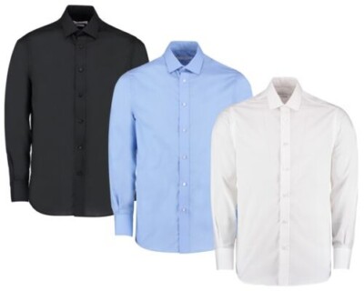 Camicia Uomo Kustom Kit KK141 Manica Corta - Vestibilità Regolare, Popeline, Business
