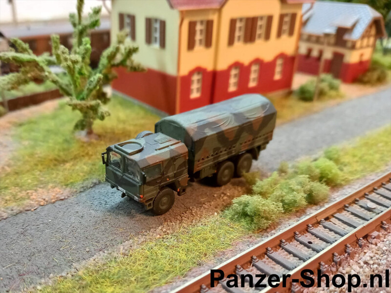 Kit Camion Bundeswehr MAN KAT1 GL 7t 6x6 Telonato Scala N 1:160, Resina Non Dipinto