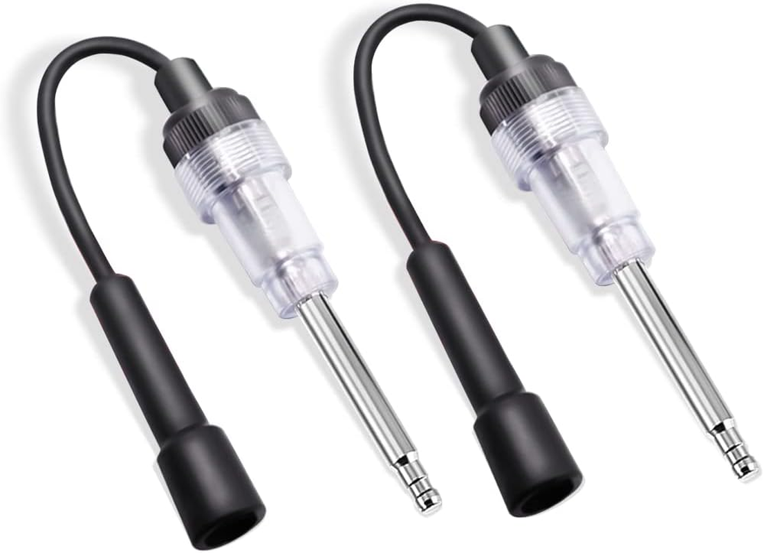 2PCS Inline Spark Plug Tester, Straight Boot Engine Ignition Tester Light, Small